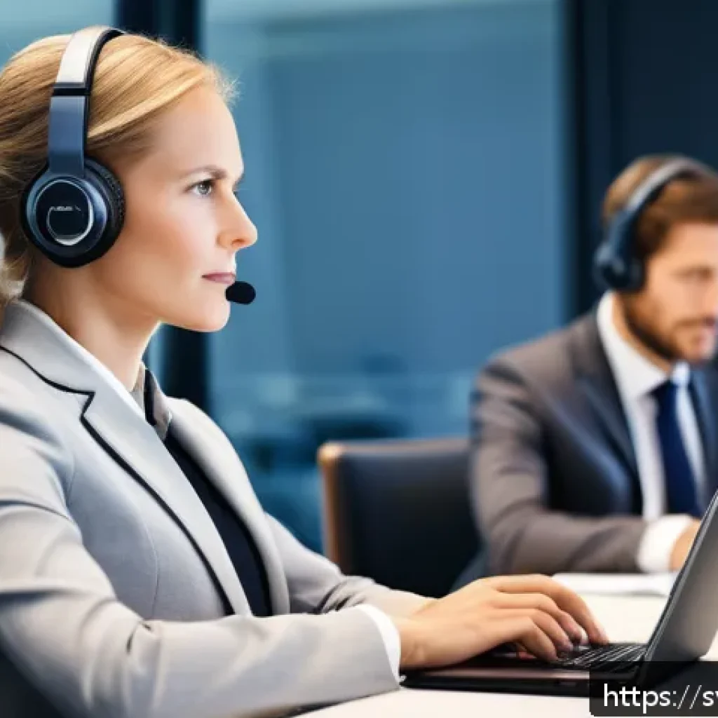 프랑스어 프랑스어 통역사 준비법 - A professional French interpreter working diligently in a modern conference room setting, wearing sm...