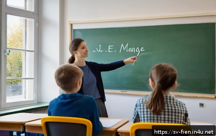 프랑스어 프랑스어 문장 구조 분석 - A cozy French classroom scene showing a teacher explaining basic French sentence structure to Swedis...